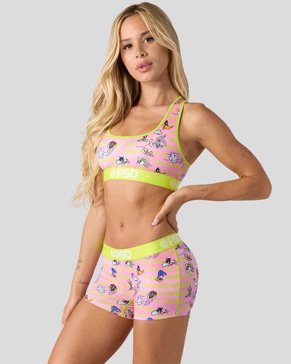 Women Looney Tunes - Stacked - Boy Short | PSD