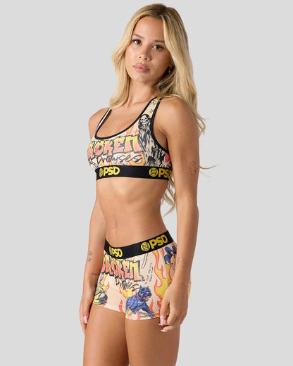 Women Broken Promises - Lust Scorpion - Sports Bra | PSD