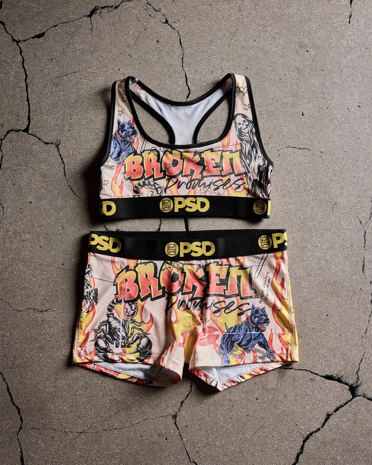 Women Broken Promises - Lust Scorpion - Sports Bra | PSD