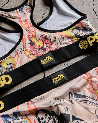 Women Broken Promises - Lust Scorpion - Sports Bra | PSD