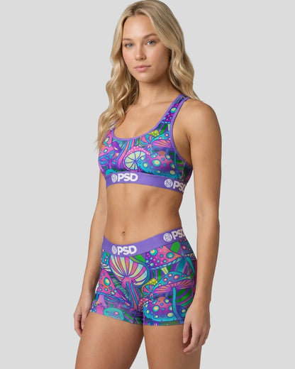 Women Shroom Spiral - Sports Bra | PSD