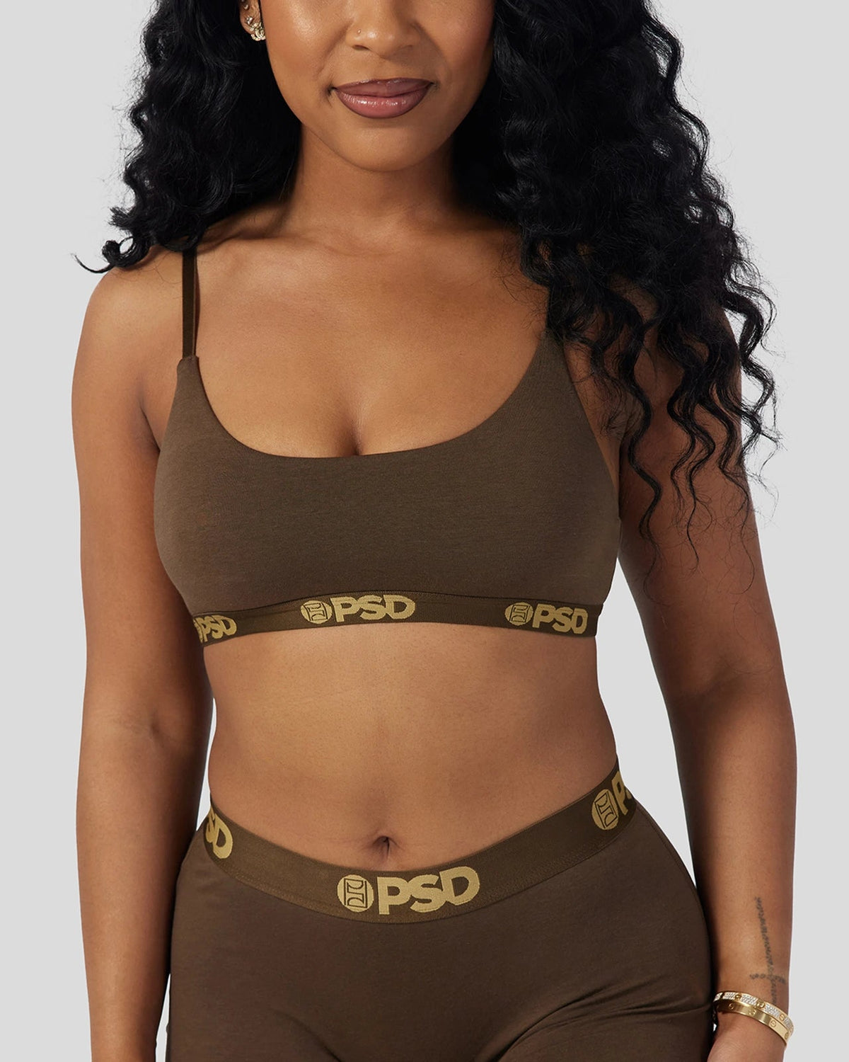 Women Modal Solids - Cocoa - Scoop Bralette - Modal | PSD