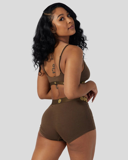 Women Modal Solids - Cocoa - Scoop Bralette - Modal | PSD