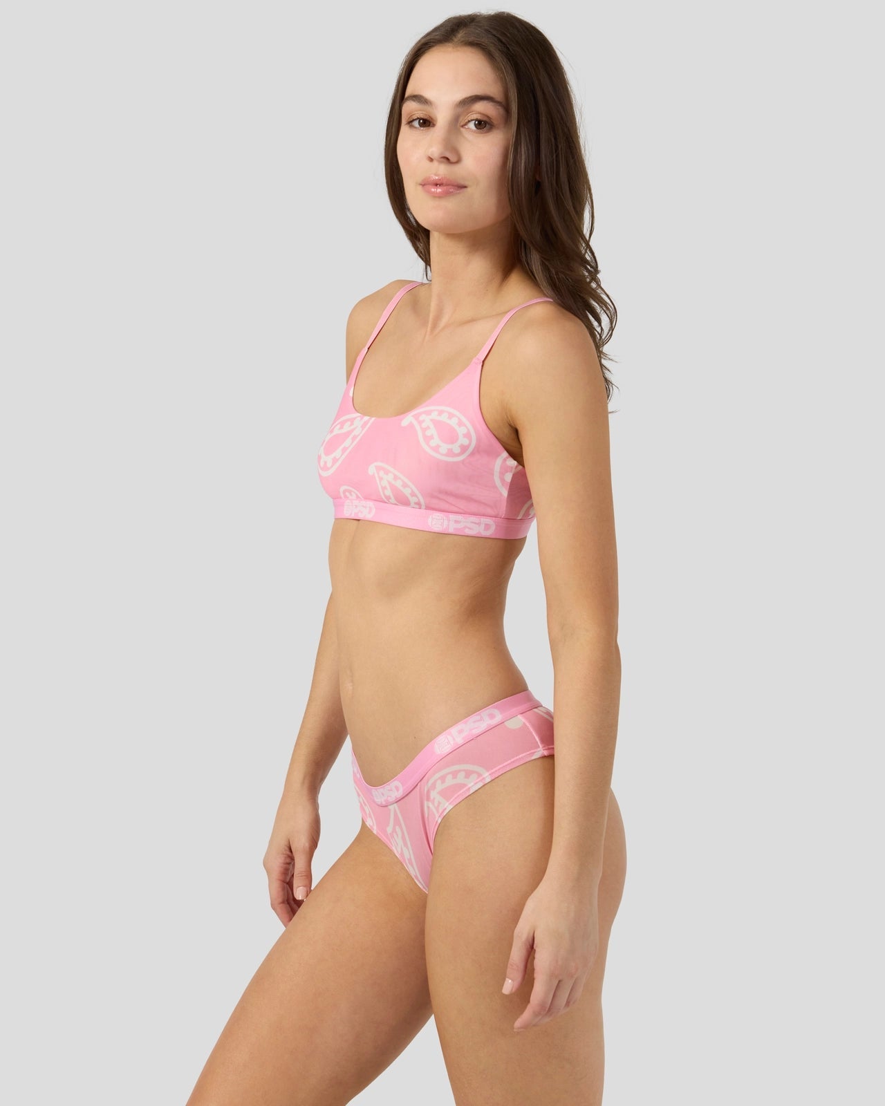 Women|Sale Mesh - Pink Bandana - Scoop Bralette - Mesh | PSD