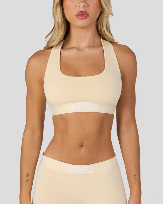 Women|Sale Modal Solids - Creme - Sports Bra - Modal | PSD