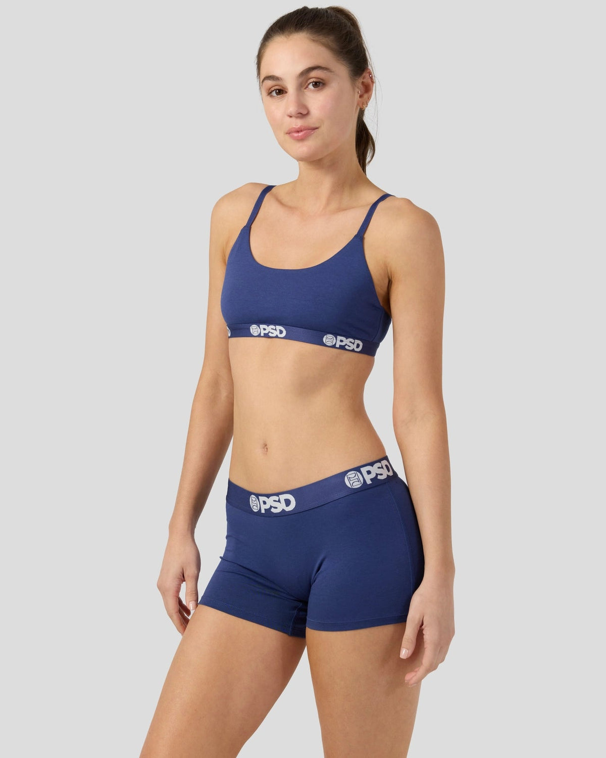Women|Sale Modal Solids - Navy - Scoop Bralette - Modal | PSD