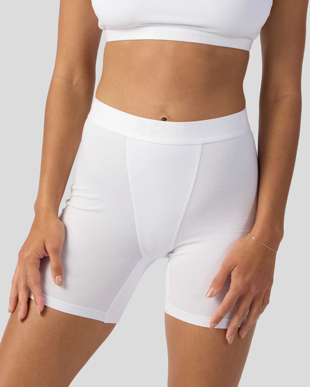Women|Sale Modal Solids - White - Womens Boxer Brief - Modal | PSD
