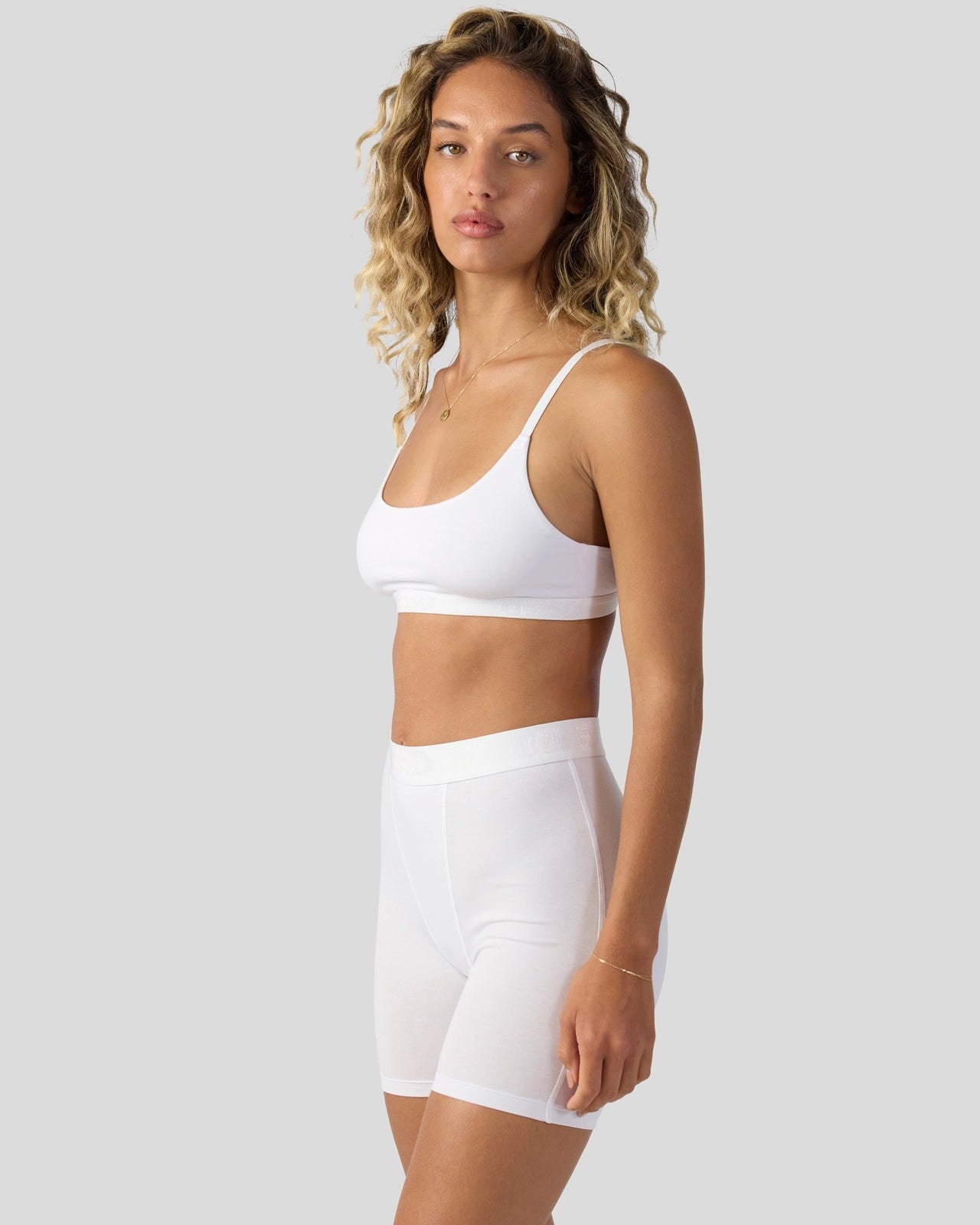 Women|Sale Modal Solids - White - Womens Boxer Brief - Modal | PSD