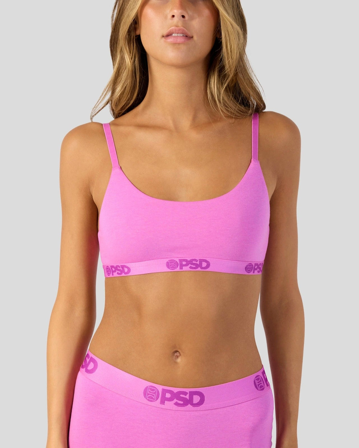 Women|Sale Modal Solids - Blush Pink - Scoop Bralette - Modal | PSD