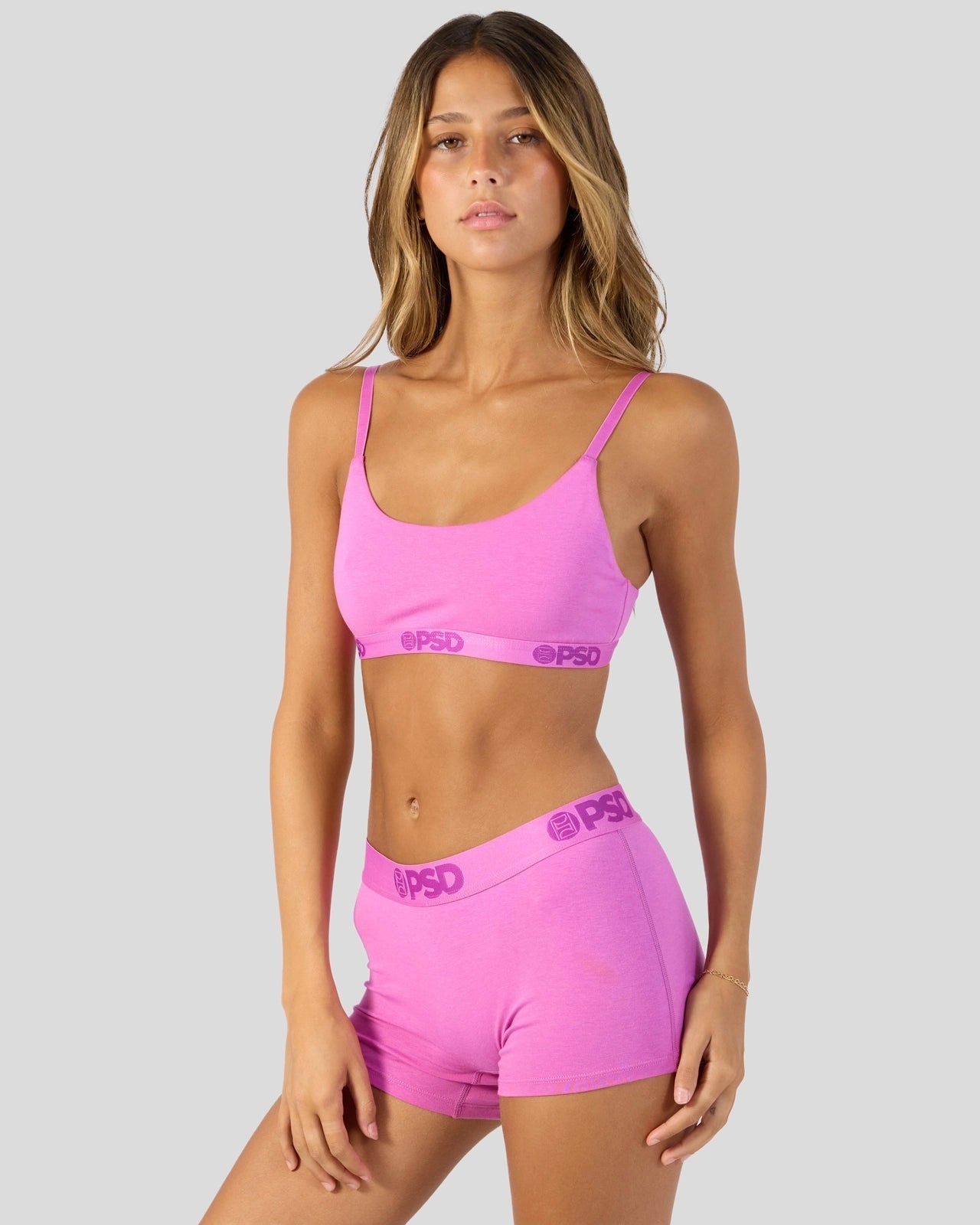 Women|Sale Modal Solids - Blush Pink - Scoop Bralette - Modal | PSD