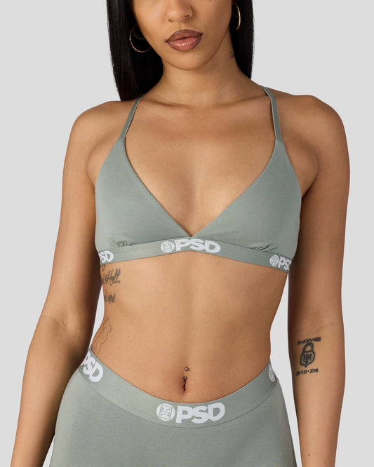Women|Sale Modal Solids - Sage - Triangle Bralette - Modal | PSD