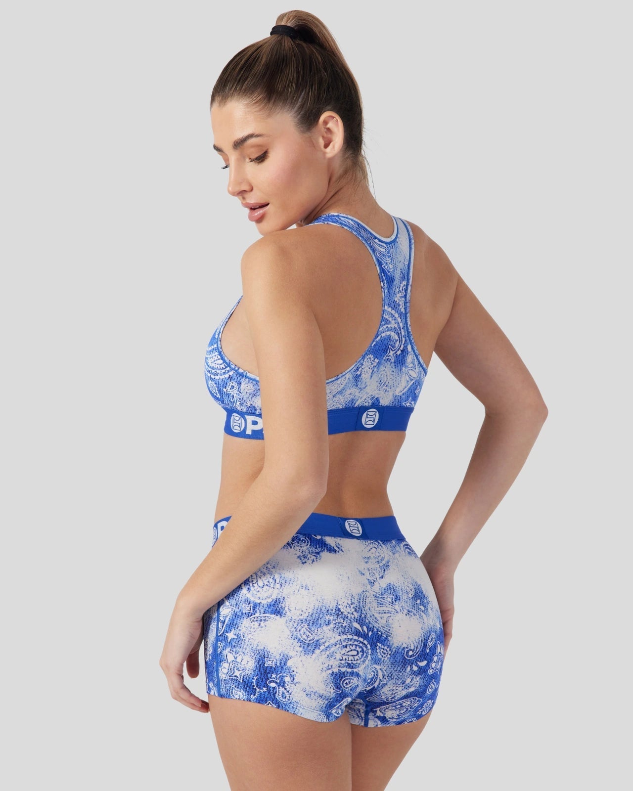 Women|Sale Modal - Bandana Blues - Sports Bra - Modal | PSD