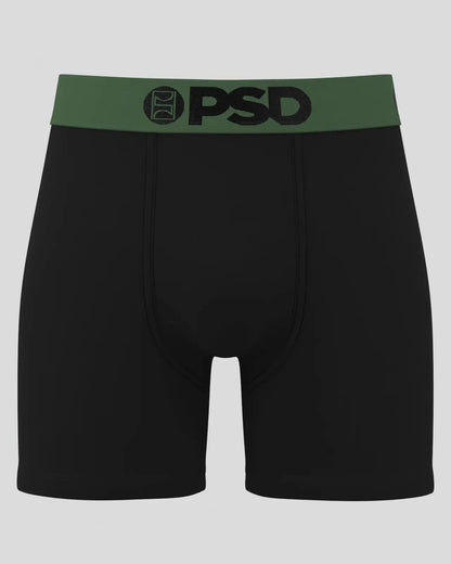 Men|Sale Solids - Black Green - Mid Length - Cotton | PSD