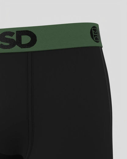 Men|Sale Solids - Black Green - Mid Length - Cotton | PSD