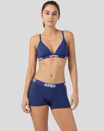 Women|Sale Modal Solids - Navy - Triangle Bralette - Modal | PSD