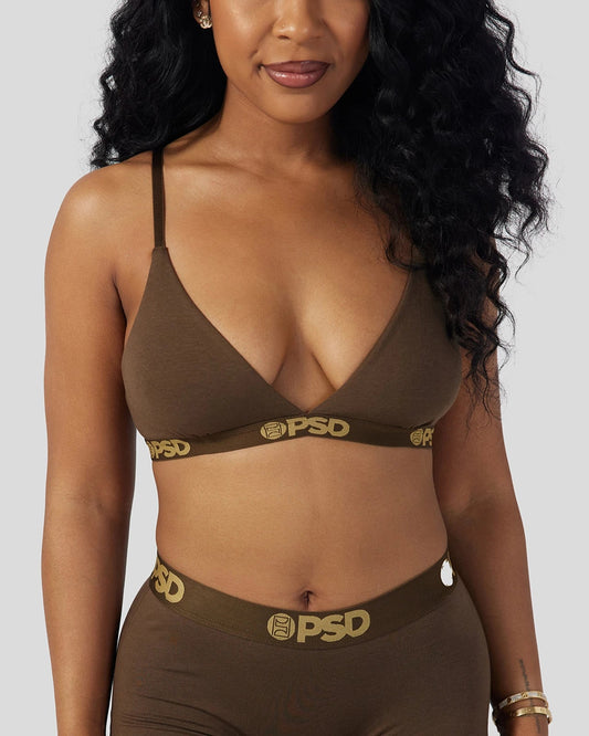 Women Modal Solids - Cocoa - Triangle Bralette - Modal | PSD