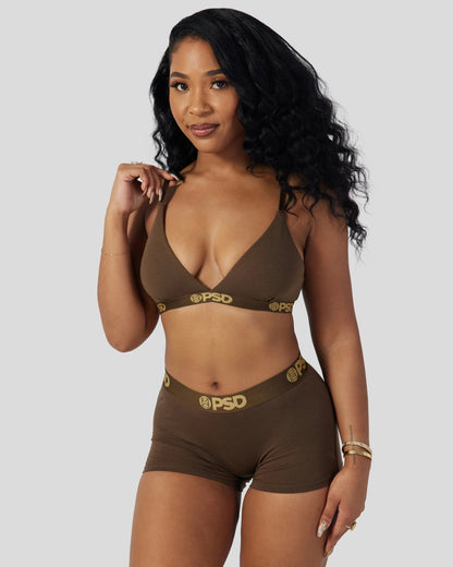 Women Modal Solids - Cocoa - Triangle Bralette - Modal | PSD