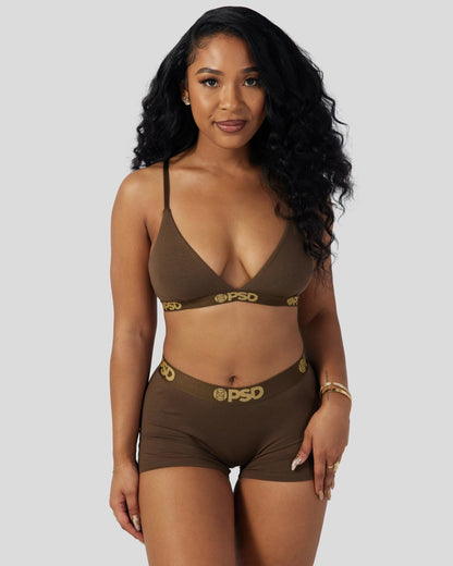Women Modal Solids - Cocoa - Triangle Bralette - Modal | PSD