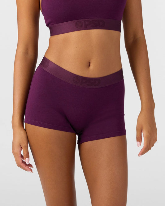 Women Modal Solids - Plum - Boy Short - Modal | PSD