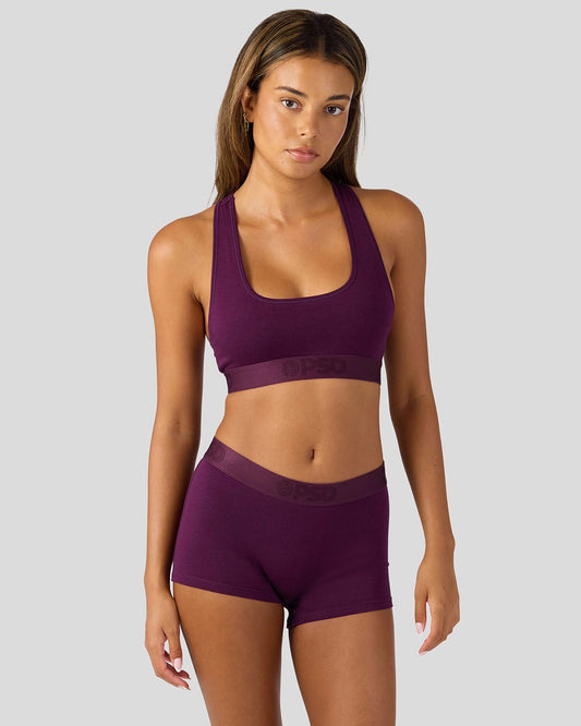 Women Modal Solids - Plum - Boy Short - Modal | PSD