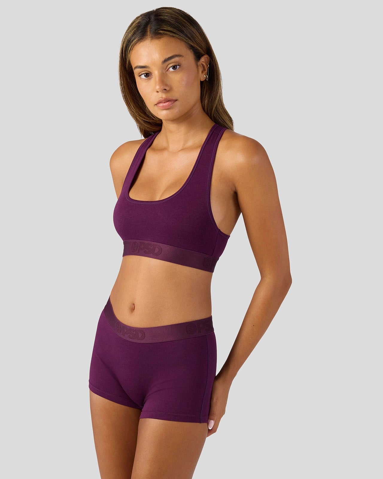 Women Modal Solids - Plum - Boy Short - Modal | PSD